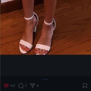 White heels I wore for prom and hoco just don’t have use for them anymore!
